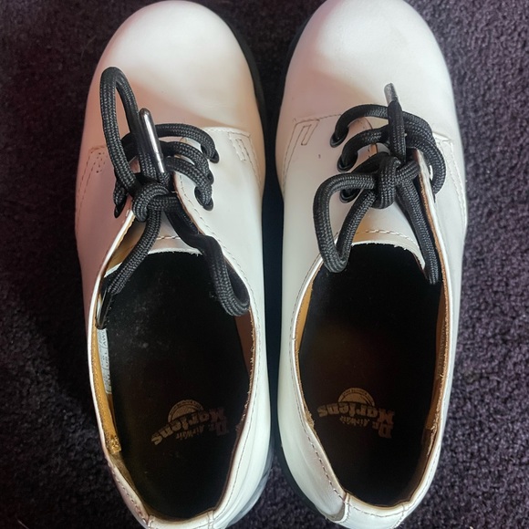 Dr. Martens Shoes - Dr. Martens White Dress Shoes with Black Laces